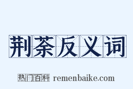 荆荼反义词是什么意思的图片